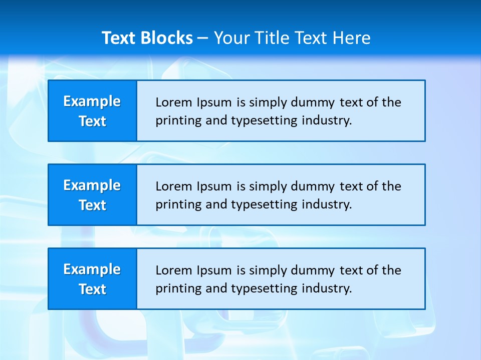 A Blue Abstract Background With Squares And Cubes PowerPoint Template