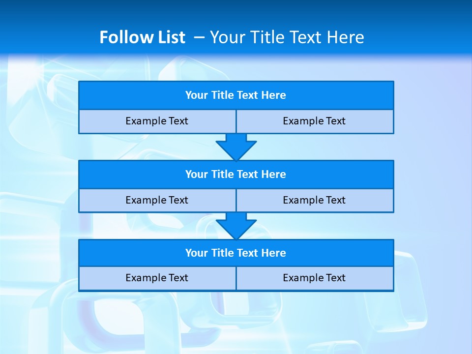 A Blue Abstract Background With Squares And Cubes PowerPoint Template