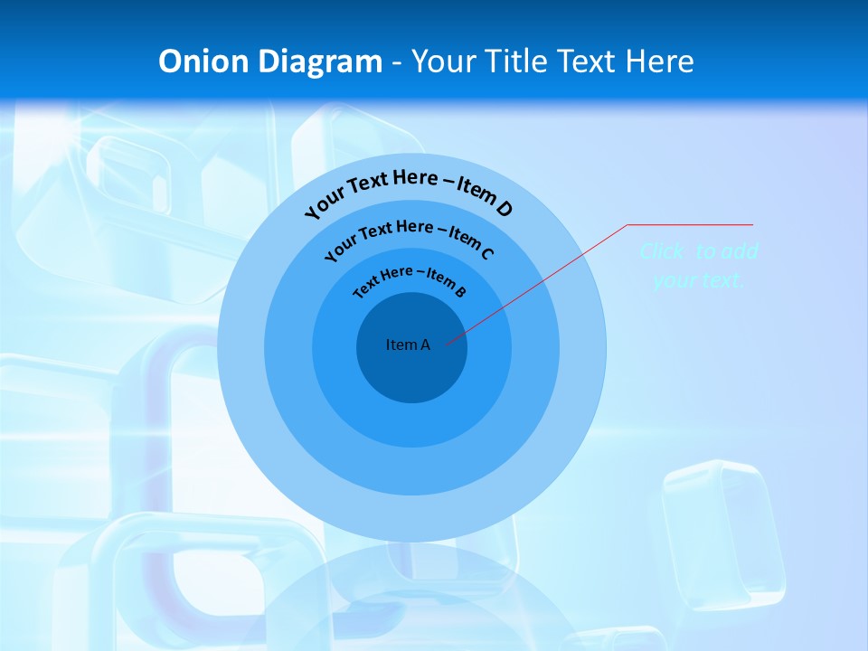 A Blue Abstract Background With Squares And Cubes PowerPoint Template