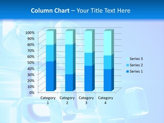 A Blue Abstract Background With Squares And Cubes PowerPoint Template