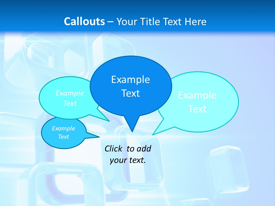 A Blue Abstract Background With Squares And Cubes PowerPoint Template