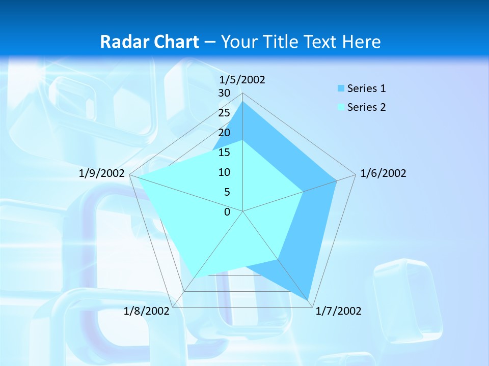 A Blue Abstract Background With Squares And Cubes PowerPoint Template