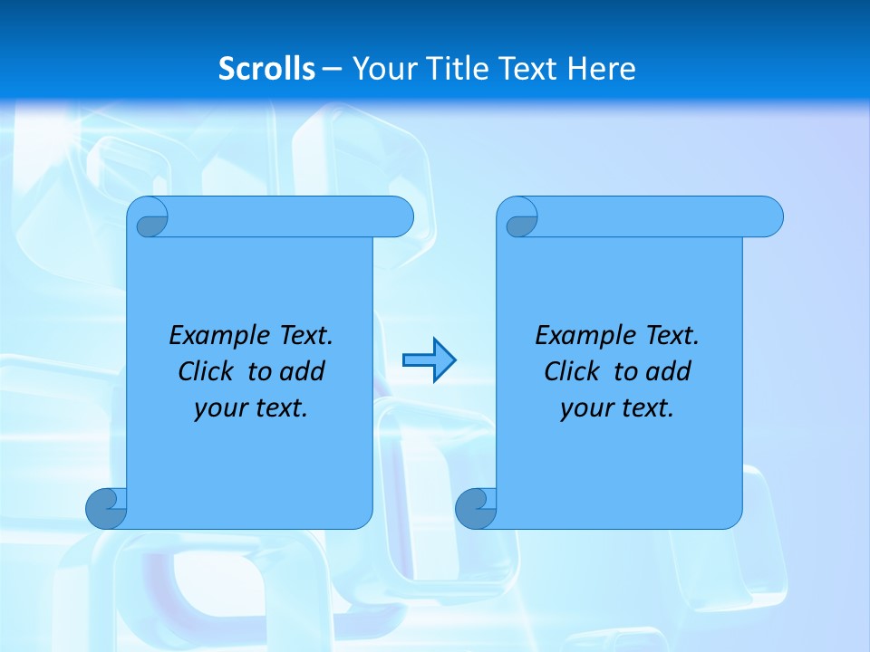 A Blue Abstract Background With Squares And Cubes PowerPoint Template