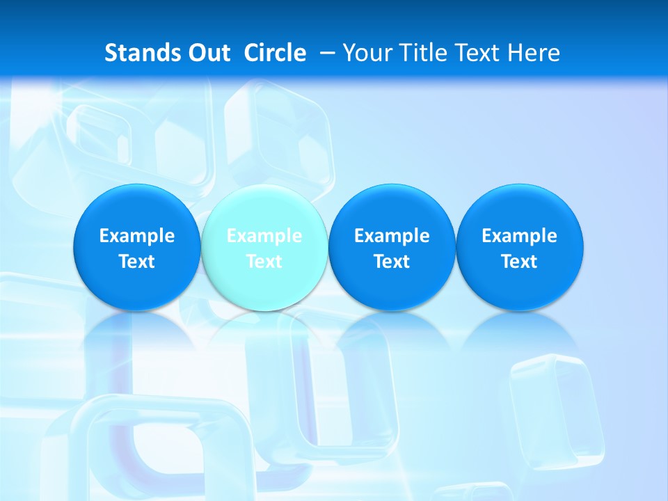 A Blue Abstract Background With Squares And Cubes PowerPoint Template