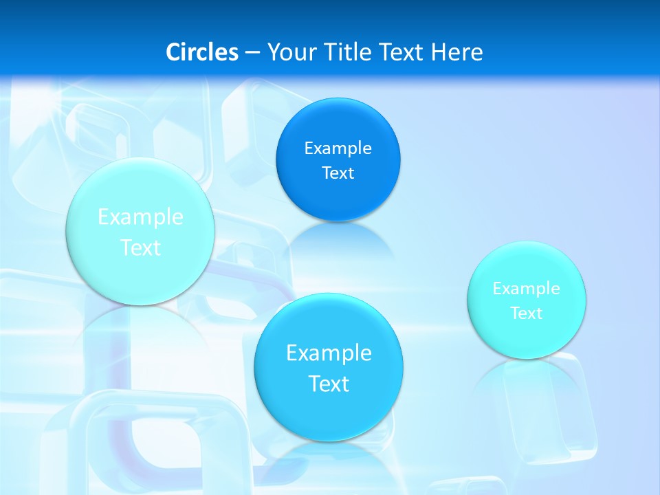 A Blue Abstract Background With Squares And Cubes PowerPoint Template