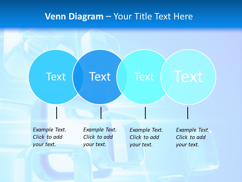 A Blue Abstract Background With Squares And Cubes PowerPoint Template