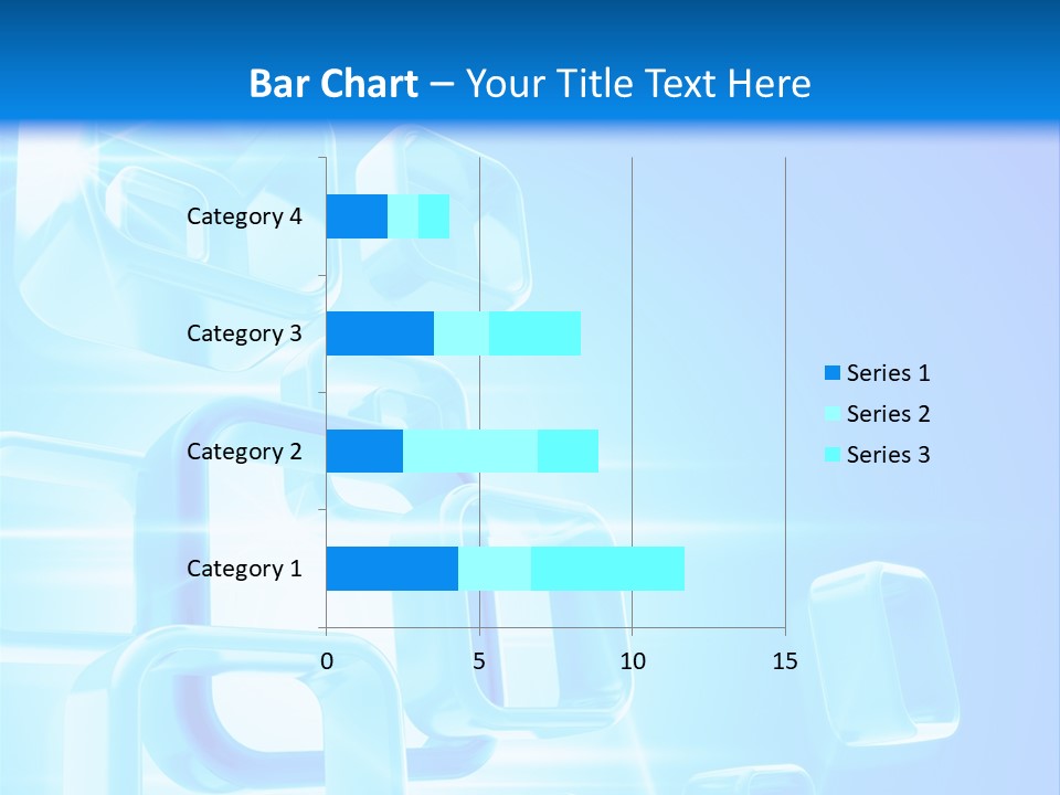 A Blue Abstract Background With Squares And Cubes PowerPoint Template