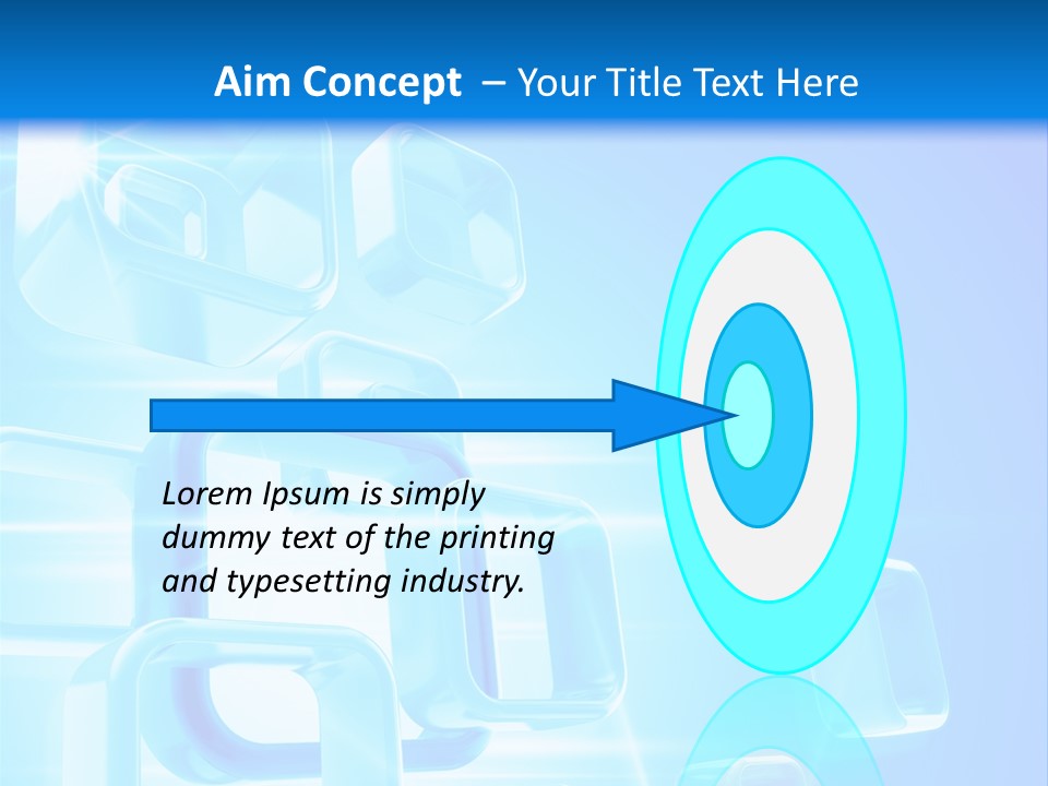 A Blue Abstract Background With Squares And Cubes PowerPoint Template