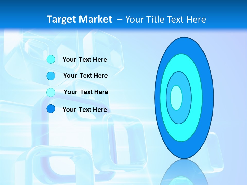 A Blue Abstract Background With Squares And Cubes PowerPoint Template