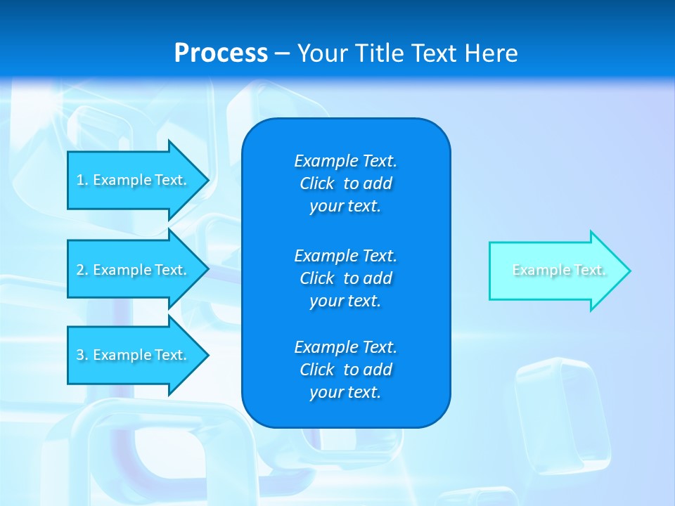 A Blue Abstract Background With Squares And Cubes PowerPoint Template