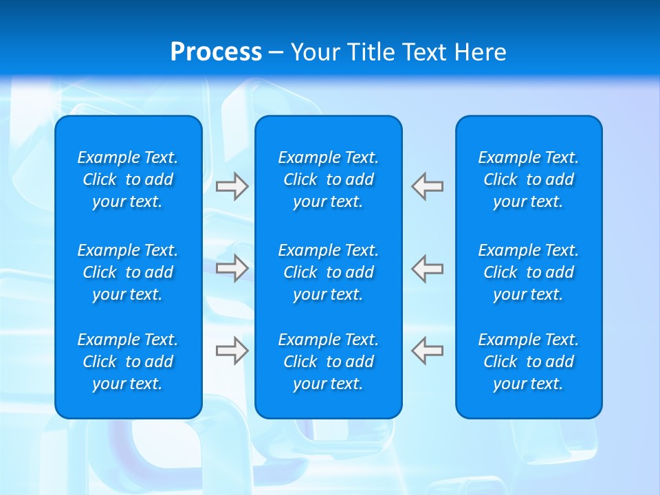A Blue Abstract Background With Squares And Cubes PowerPoint Template