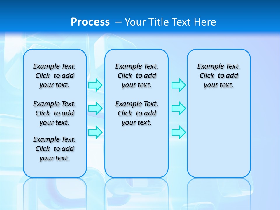 A Blue Abstract Background With Squares And Cubes PowerPoint Template