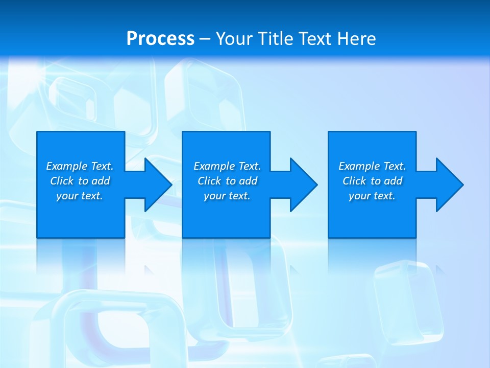 A Blue Abstract Background With Squares And Cubes PowerPoint Template