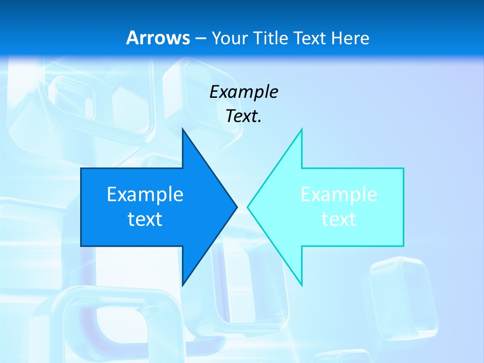 A Blue Abstract Background With Squares And Cubes PowerPoint Template