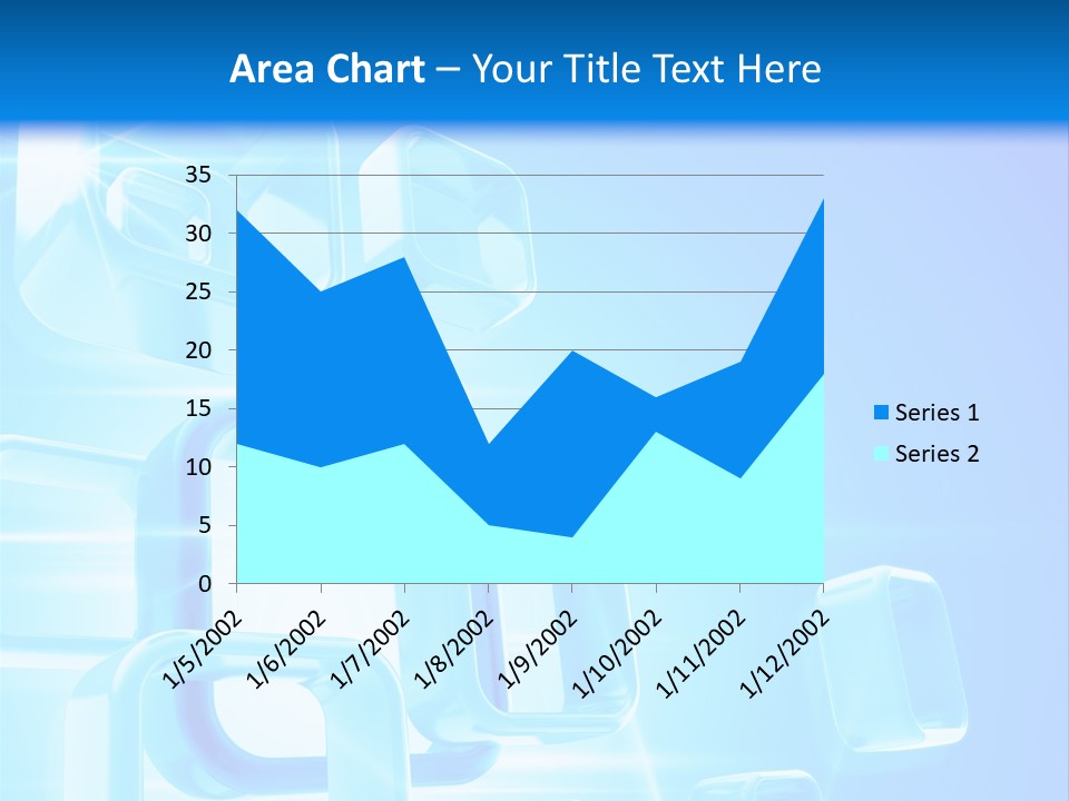 A Blue Abstract Background With Squares And Cubes PowerPoint Template