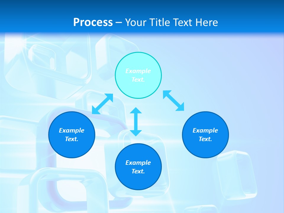 A Blue Abstract Background With Squares And Cubes PowerPoint Template