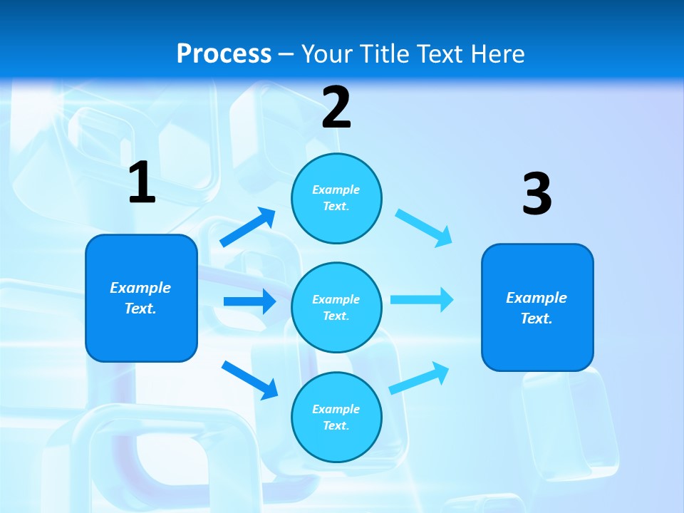 A Blue Abstract Background With Squares And Cubes PowerPoint Template