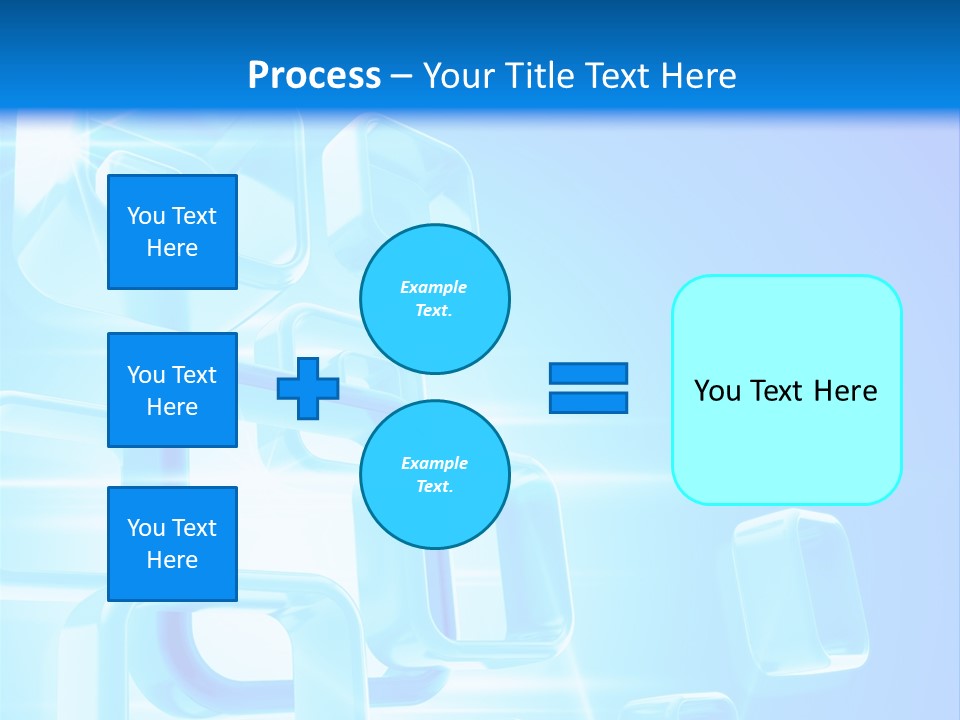 A Blue Abstract Background With Squares And Cubes PowerPoint Template