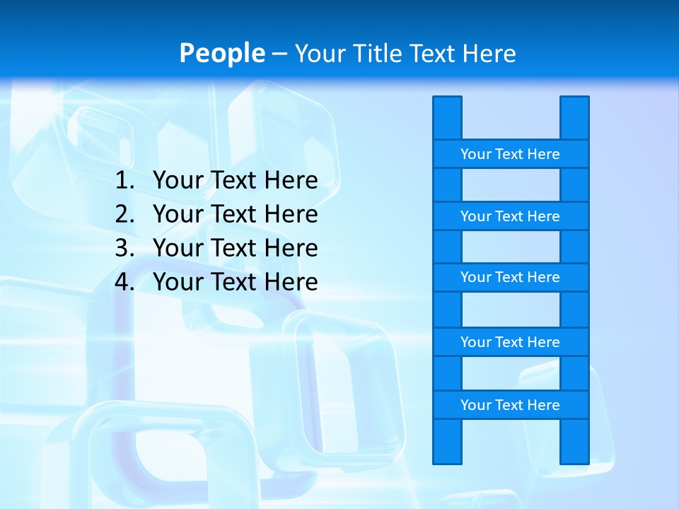 A Blue Abstract Background With Squares And Cubes PowerPoint Template