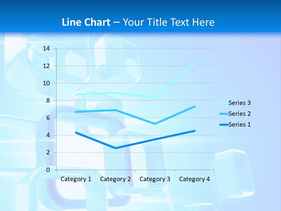 A Blue Abstract Background With Squares And Cubes PowerPoint Template