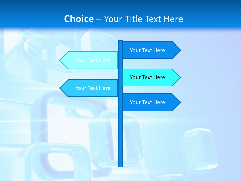 A Blue Abstract Background With Squares And Cubes PowerPoint Template