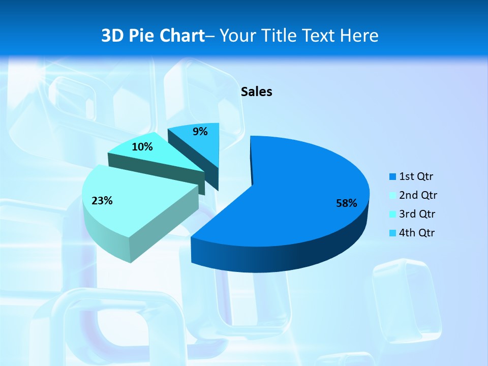 A Blue Abstract Background With Squares And Cubes PowerPoint Template