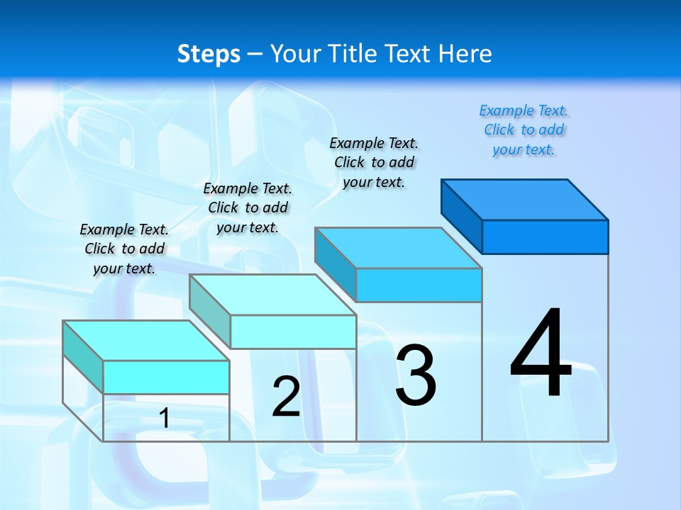 A Blue Abstract Background With Squares And Cubes PowerPoint Template