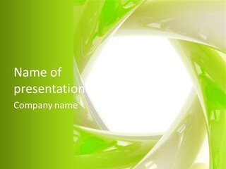 A Green And White Abstract Powerpoint Presentation PowerPoint Template