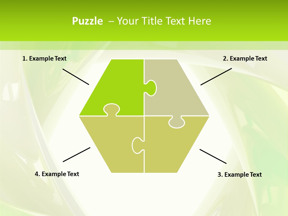 A Green And White Abstract Powerpoint Presentation PowerPoint Template