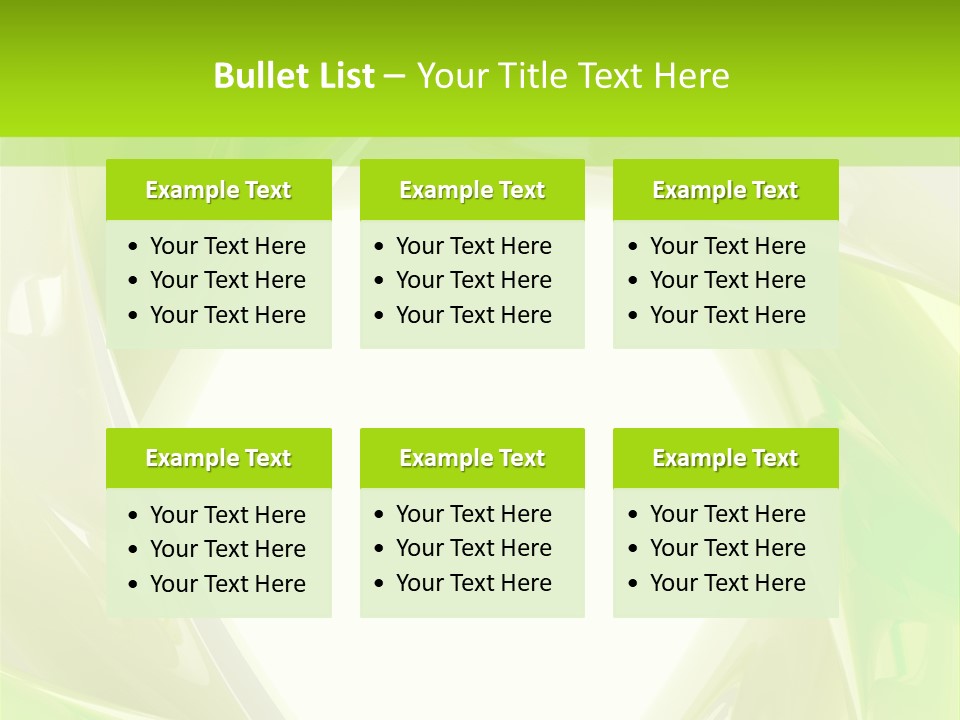 A Green And White Abstract Powerpoint Presentation PowerPoint Template