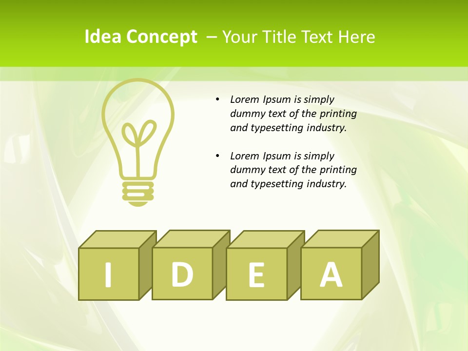 A Green And White Abstract Powerpoint Presentation PowerPoint Template