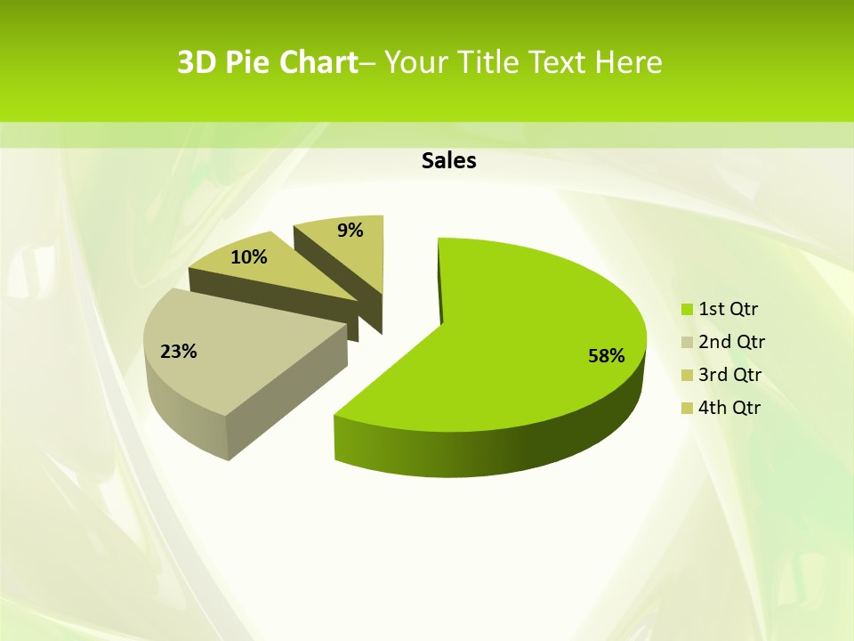 A Green And White Abstract Powerpoint Presentation PowerPoint Template