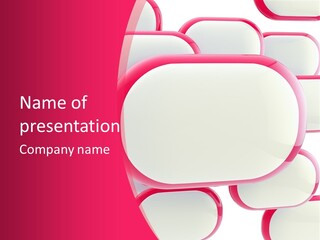 A Group Of Speech Bubbles On A Pink Background PowerPoint Template