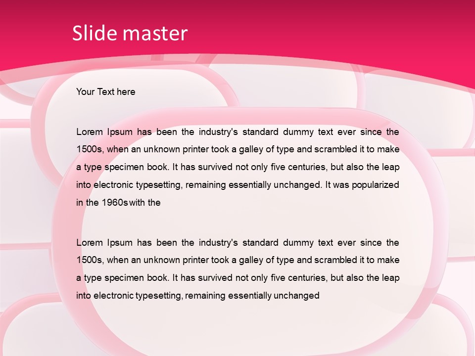 A Group Of Speech Bubbles On A Pink Background PowerPoint Template