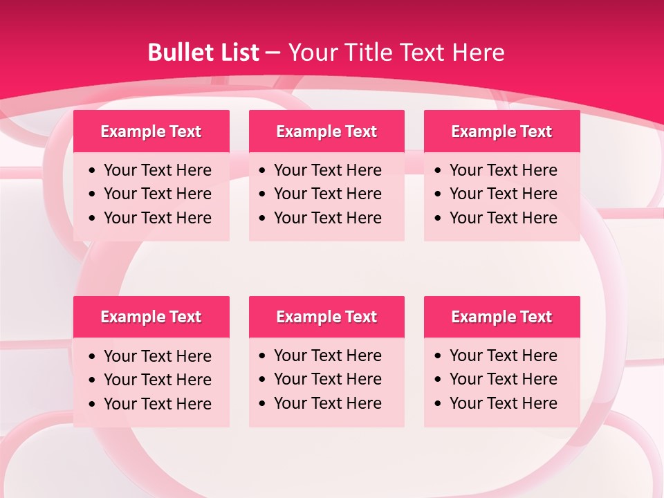 A Group Of Speech Bubbles On A Pink Background PowerPoint Template