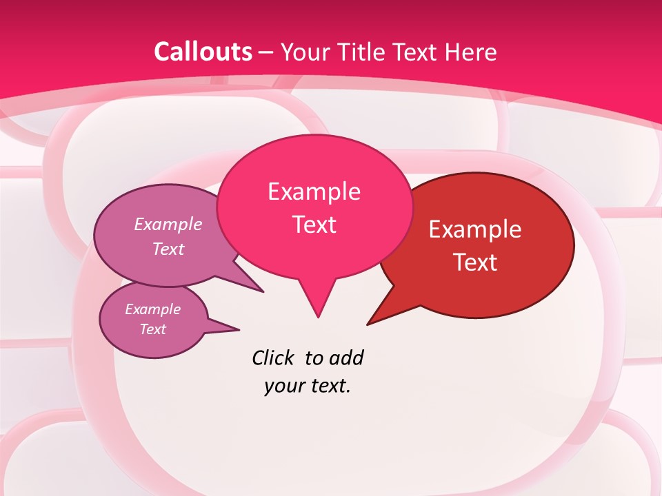 A Group Of Speech Bubbles On A Pink Background PowerPoint Template