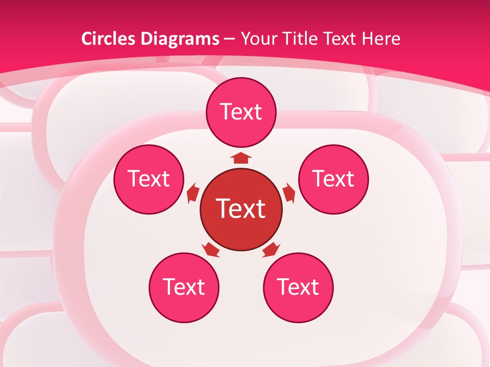 A Group Of Speech Bubbles On A Pink Background PowerPoint Template