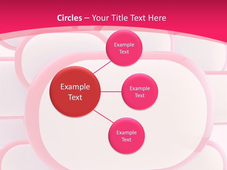 A Group Of Speech Bubbles On A Pink Background PowerPoint Template