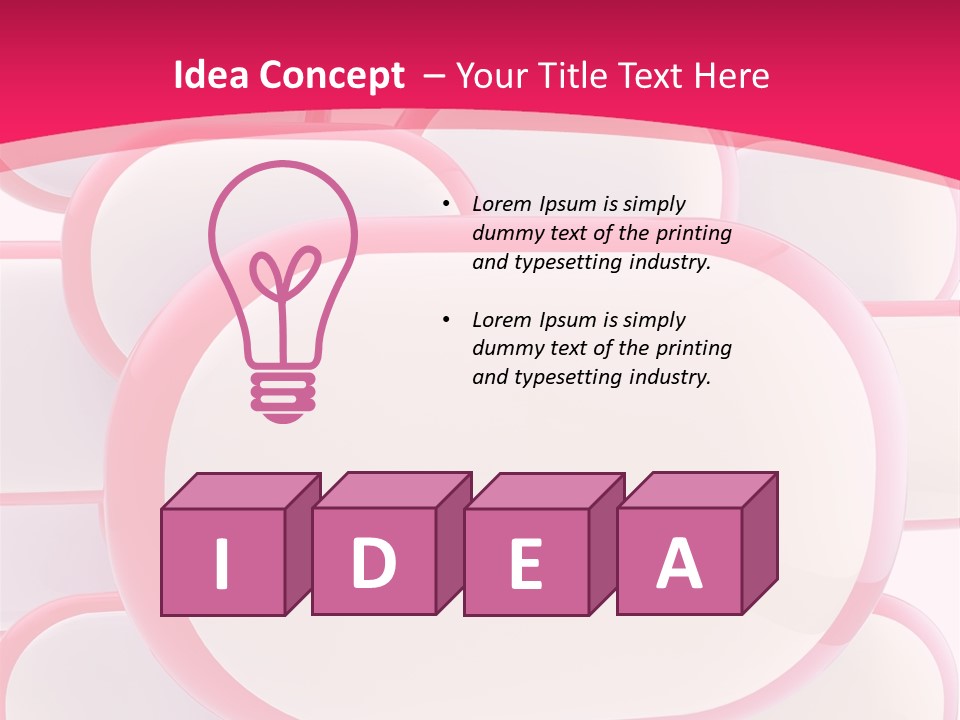 A Group Of Speech Bubbles On A Pink Background PowerPoint Template
