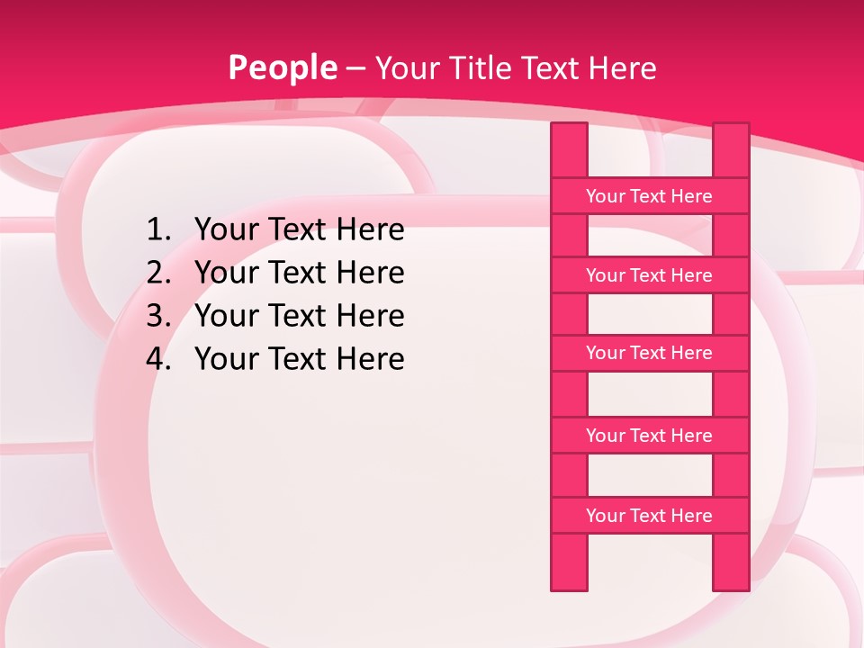 A Group Of Speech Bubbles On A Pink Background PowerPoint Template