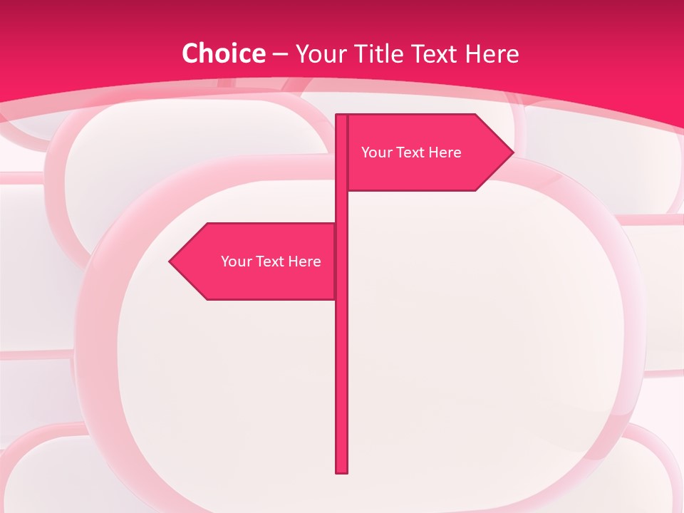 A Group Of Speech Bubbles On A Pink Background PowerPoint Template