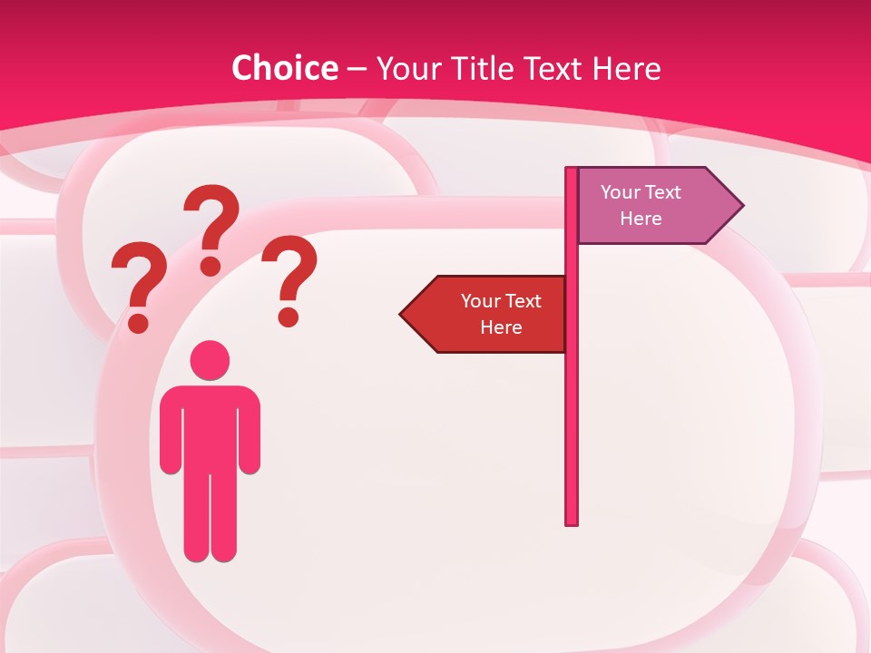 A Group Of Speech Bubbles On A Pink Background PowerPoint Template