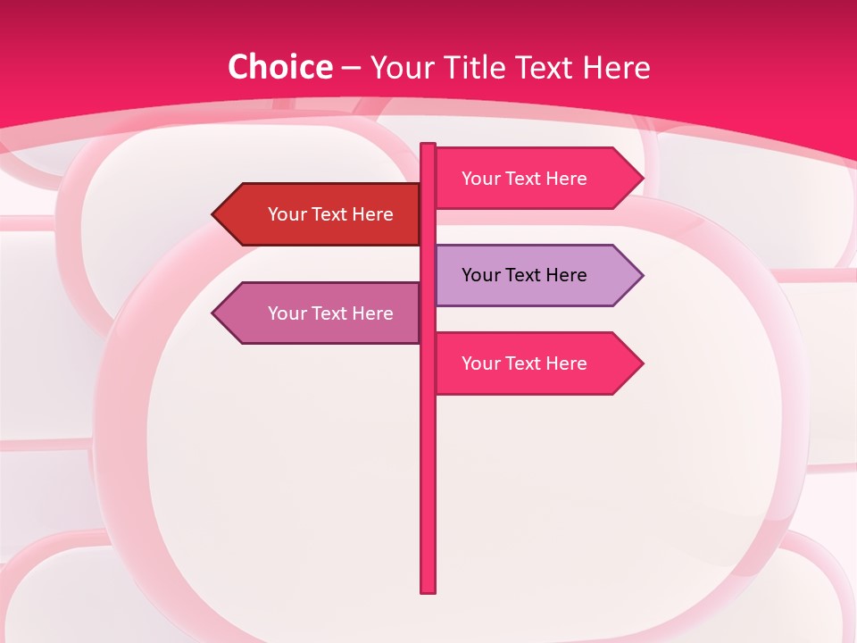 A Group Of Speech Bubbles On A Pink Background PowerPoint Template