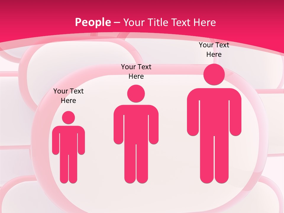 A Group Of Speech Bubbles On A Pink Background PowerPoint Template