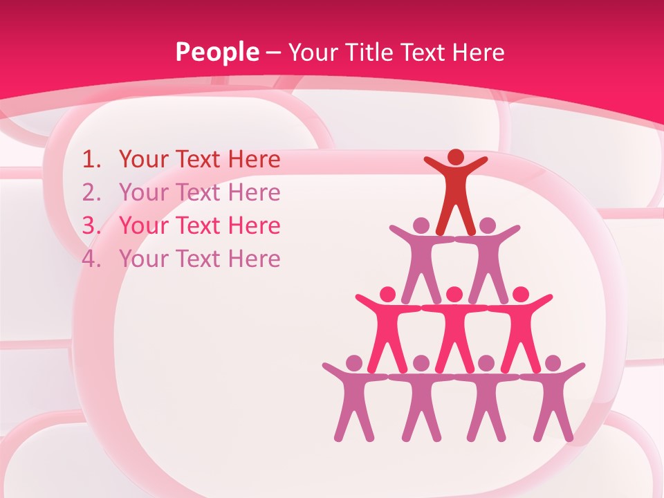 A Group Of Speech Bubbles On A Pink Background PowerPoint Template