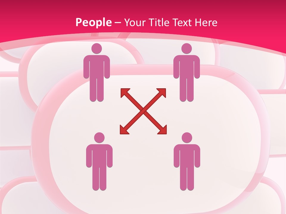A Group Of Speech Bubbles On A Pink Background PowerPoint Template