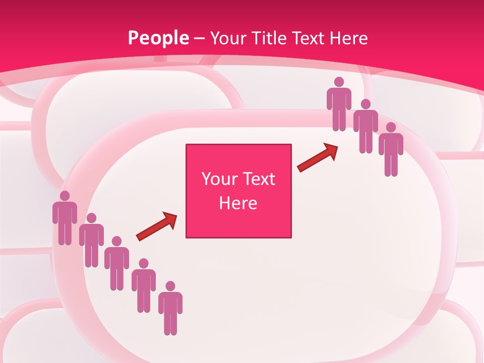 A Group Of Speech Bubbles On A Pink Background PowerPoint Template