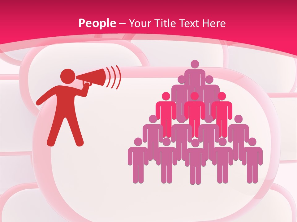 A Group Of Speech Bubbles On A Pink Background PowerPoint Template