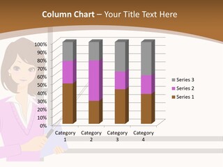 Female Business Woman Whiteboard PowerPoint Template