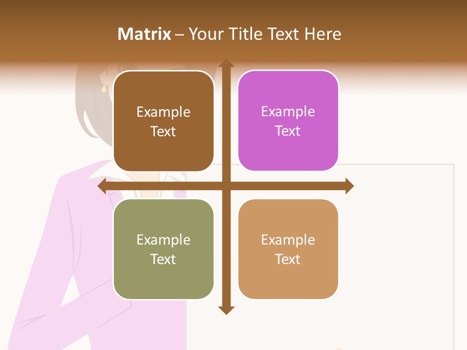 Woman With Board PowerPoint Template